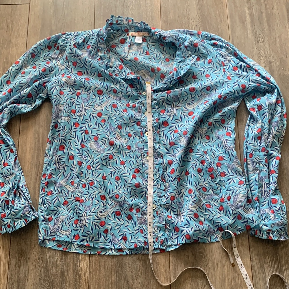 Banjanan Blue and Red Patterned Blouse - Picture 4 of 12